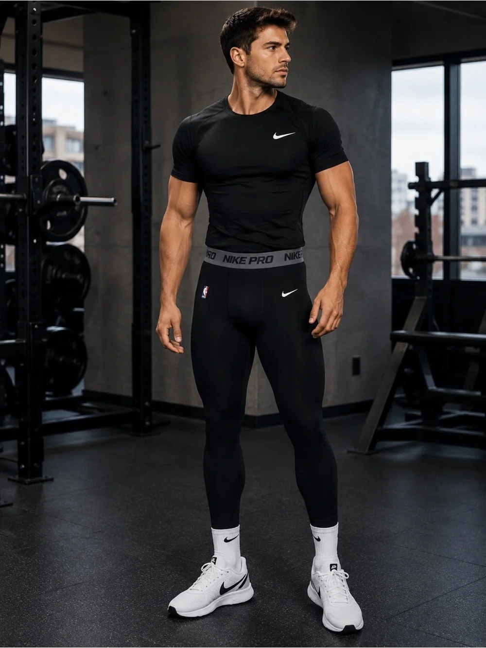 Nike Pro NBA black basketball compression tights men’s XXL tall NWT